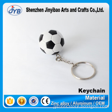 crazy hot sale type plastic football shape key chain 3d 3cm soccer keyring